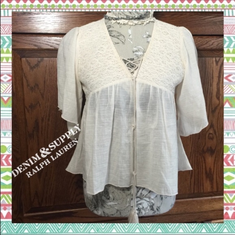 𝅺*🆕 Ralph Lauren Boho Top S